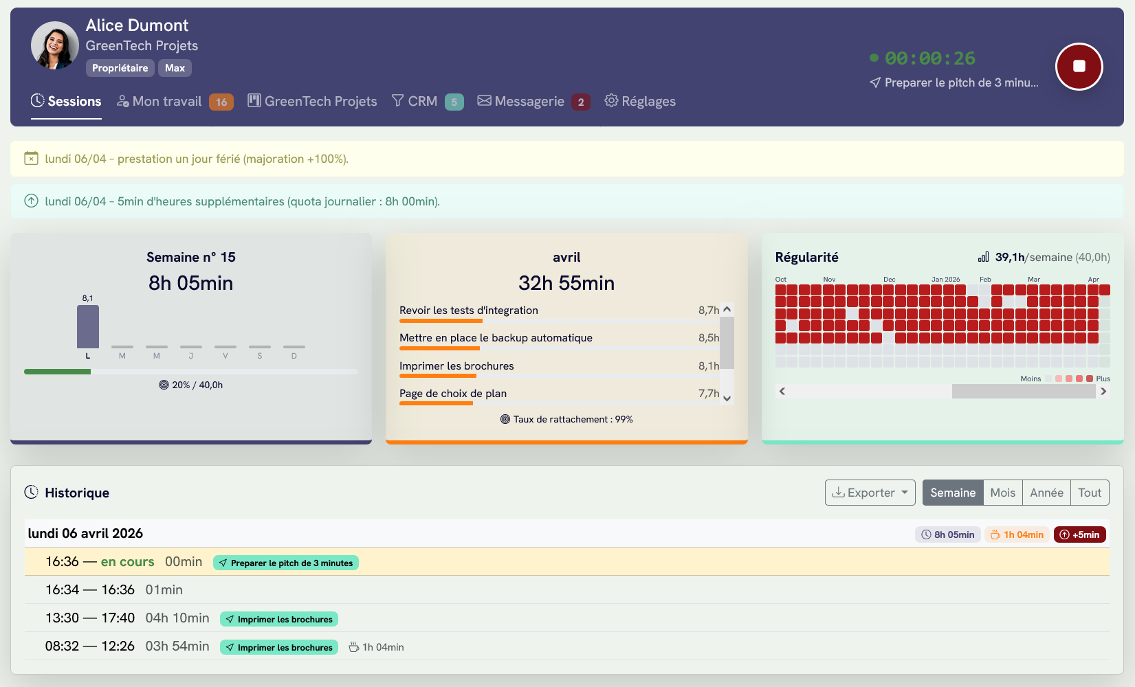 Détail d un projet avec livrables et tâches